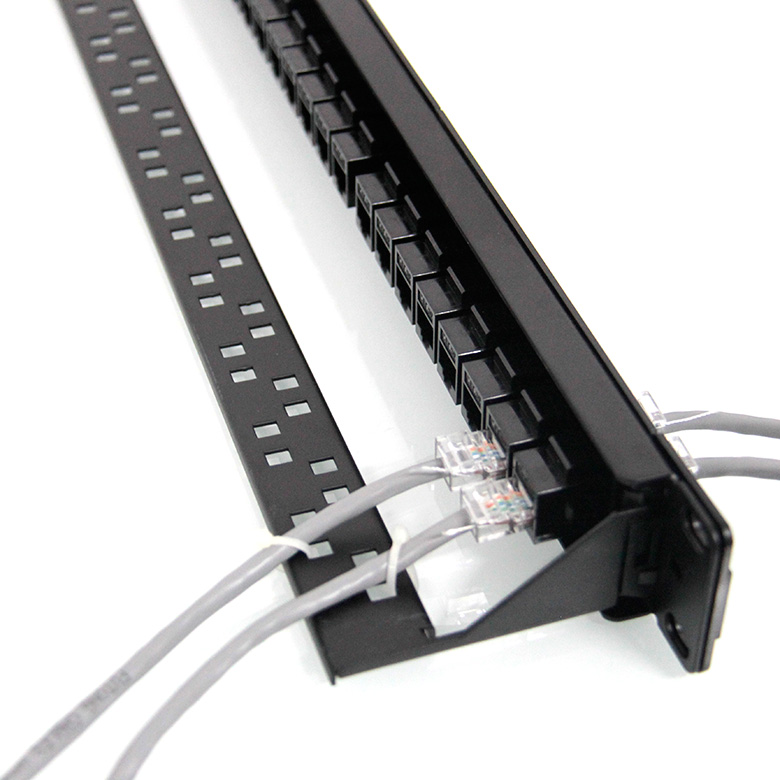 Gold-plated version of Ampu straight-through six distribution frame with management line buckle free line 24-port Gigabit network distribution frame