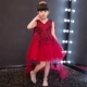 Trẻ em ăn mặc công chúa váy trẻ em lớn cô gái piano chủ hiệu suất trang phục hoa cô gái sinh nhật váy cưới có thể tháo rời đuôi