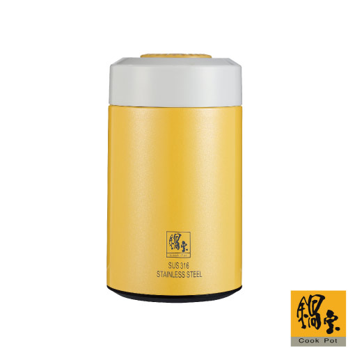 台湾官网直邮进口 锅宝316超真空焖烧罐/黄/450ml