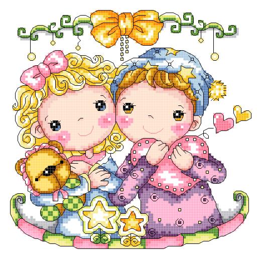 Cross embroidered electronic drawings 3770 SO-311 Cartoon pillow figure 96W* 95H22 colour PAT source files