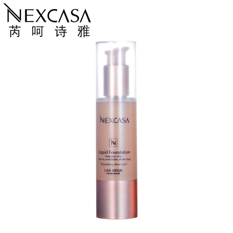 NEXCASA/芮呵诗雅晶透凝润粉底液35g持久遮瑕嫩白保湿控油定妆