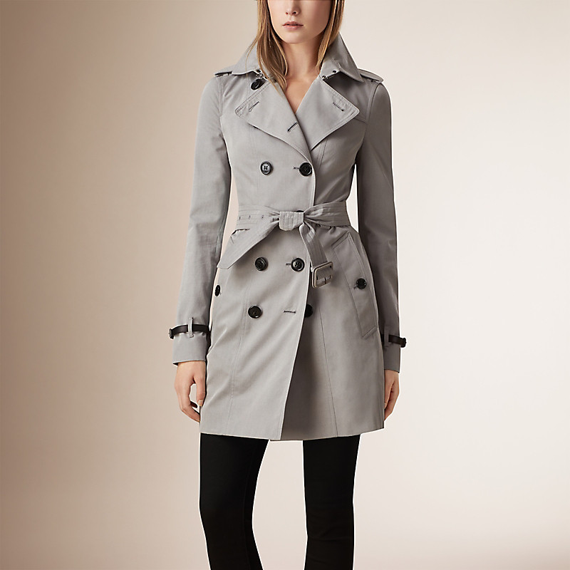 BURBERRY/博柏利皮革装饰棉质嘎巴甸 Trench 风衣 39983201