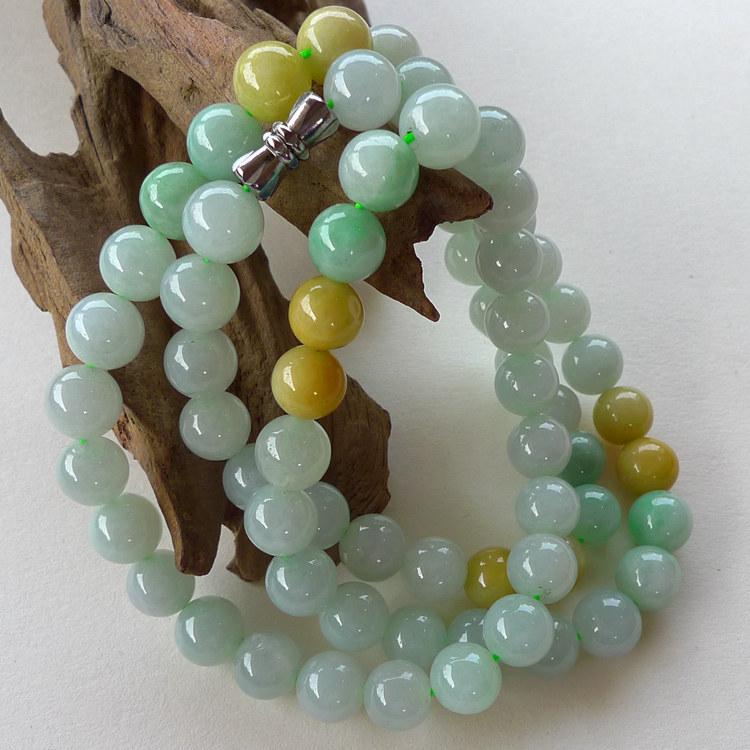 Myanmar natural A goods emerald colorful round pearl necklace mother gift Jieyang work goods source boutique 0329