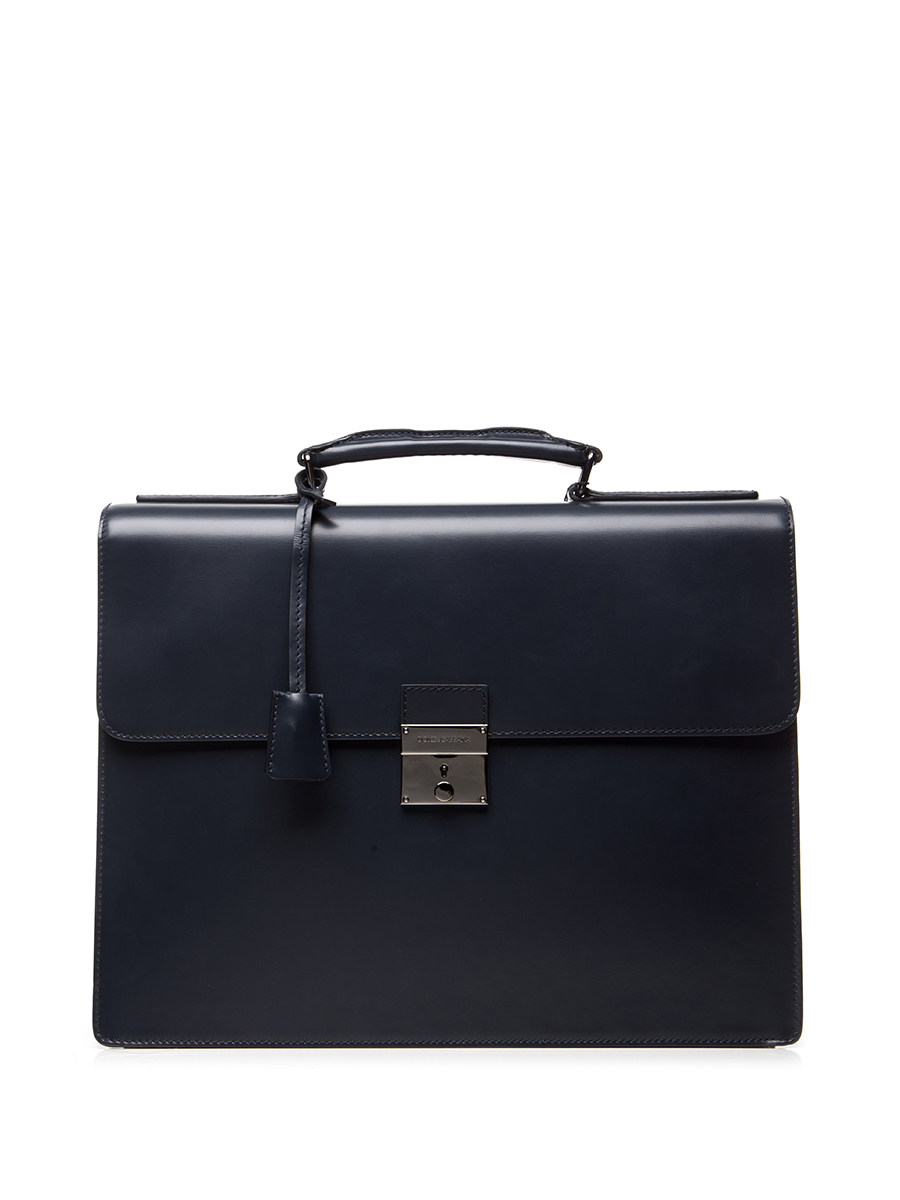 Dolce&Gabbana 深蓝色锁扣翻盖公文包