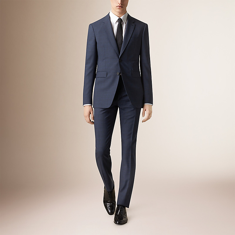 BURBERRY/博柏利格纹羊毛现代剪裁商旅西装 39902491