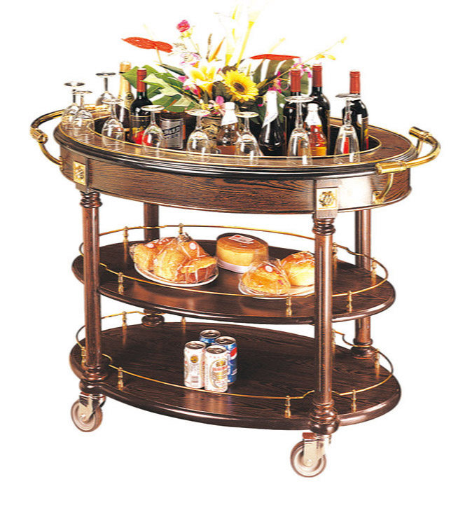 High-end Wine Cart Hotel Lobby Wine Waterwheel Multifunction Bar Dining Room Dining Car Oval Winewater Caravan