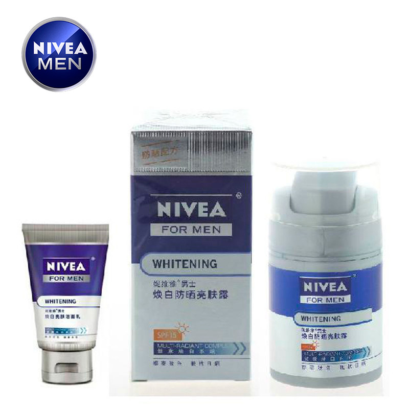 妮维雅 男士焕白亮肤洁面乳100ML +男士焕白亮肤露50g 男士洗面奶