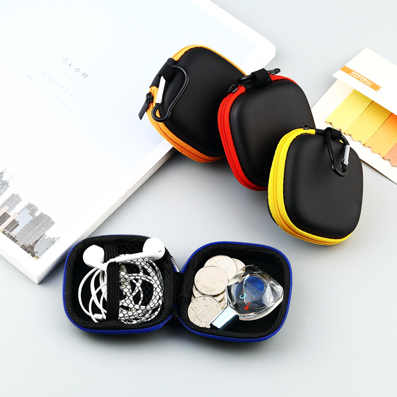 Headphone Storage Bag Data Cable Charger Mini Small Portable Headphone Change Key Data Cable Storage Box Organize Small Change Bag Small Bag Earplug Storage Box Bag