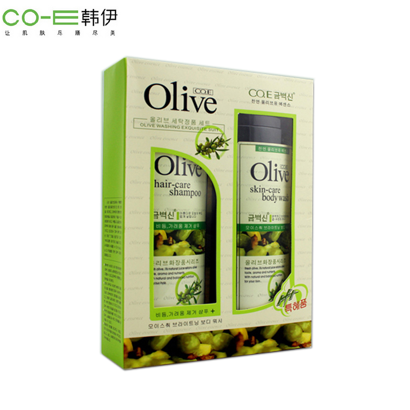 韩伊橄榄Olive洗发+沐浴套盒400ml+400ml