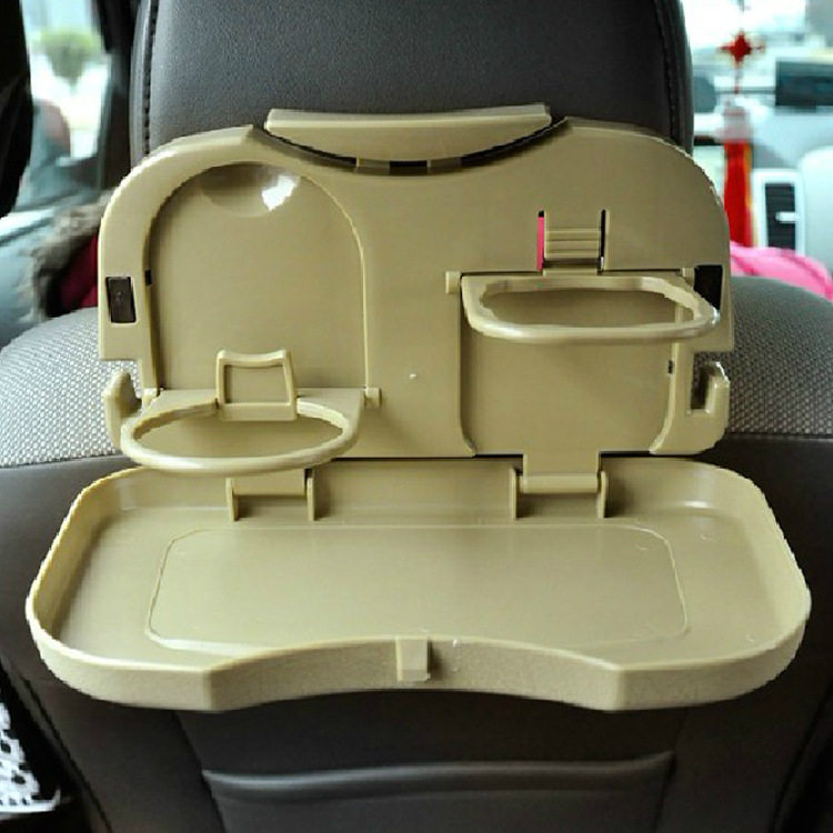 汽车椅背餐台 车载车用饮料架 多功能小餐桌折叠饮料架杯座置物架