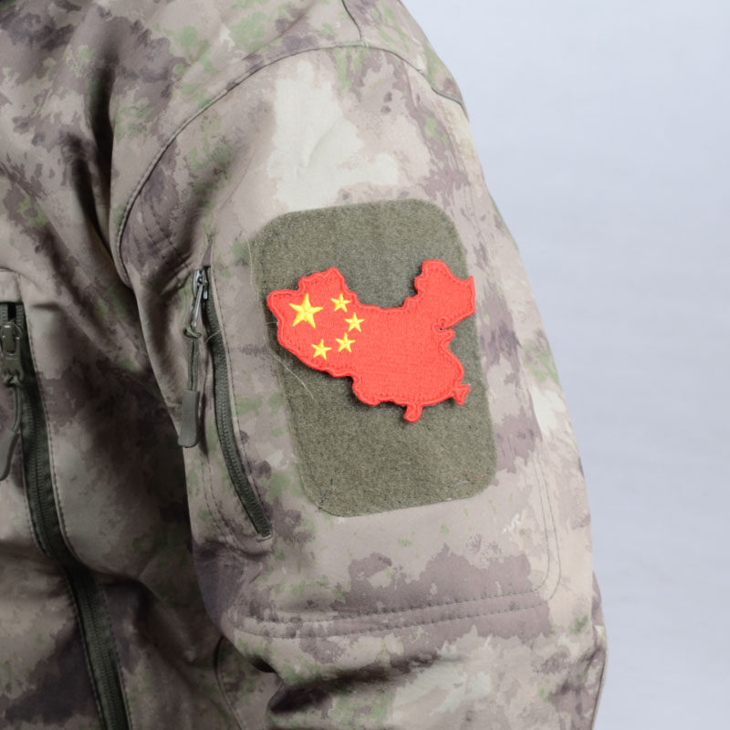 DIY China Map Flag Velcro Morale Badge Senior Military Fan Shoulder Badge Backpack Sticker FB1D4013