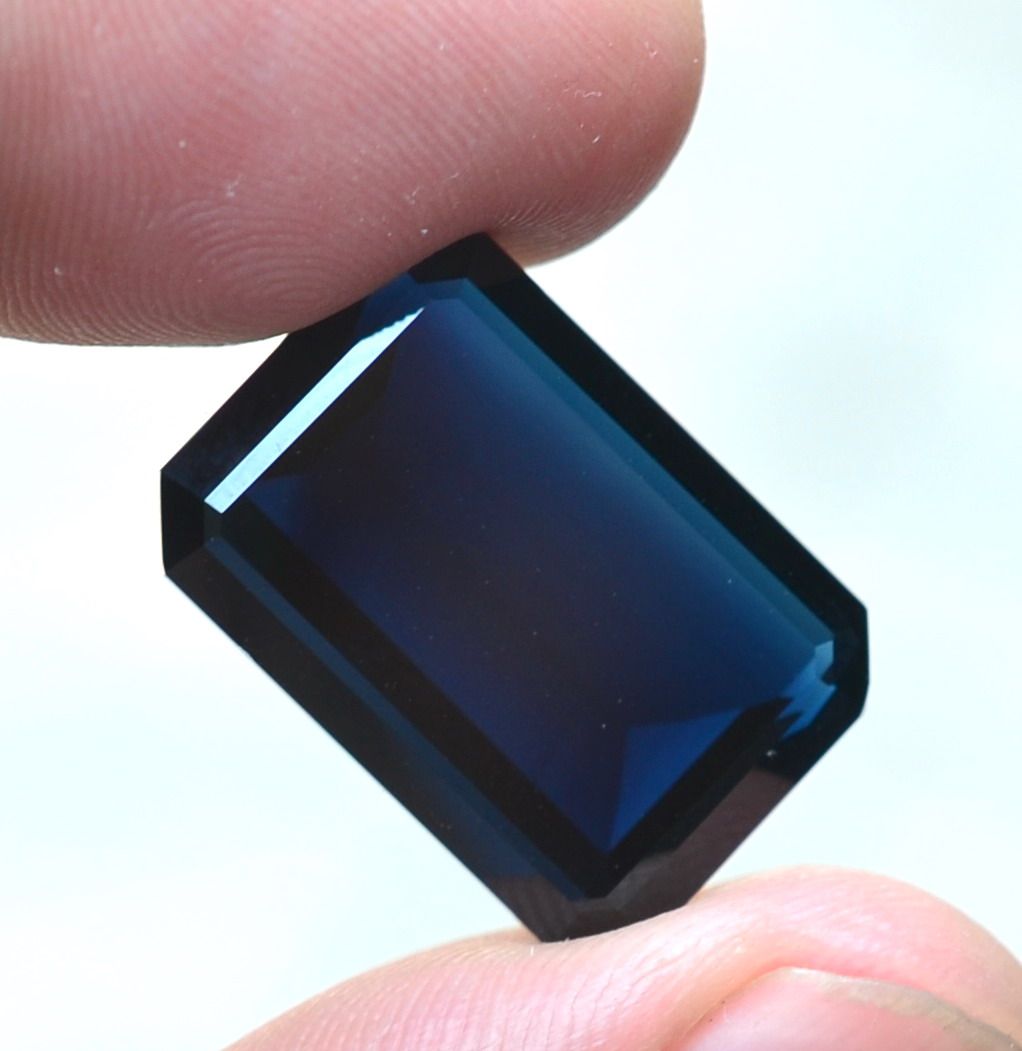 Collectible super large grain sapphire bare stone 24 3ct ring surface crystal clear Heirloom value