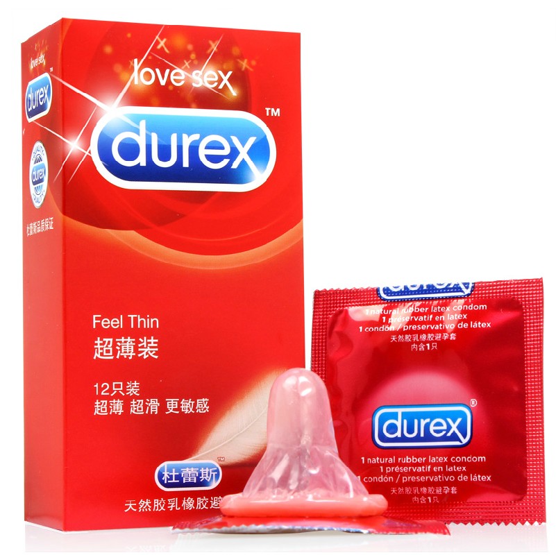 杜蕾斯避孕套超薄装12只安全成人用品情趣 包邮