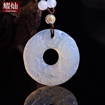 Yaocan crystal Pixiu pendant Japanese Yunhai Stone lucky transfer double ring male and female couple jewelry