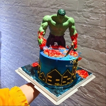 Cartoon birthday cake decoration genuine Hulk ornaments 30cm action figure doll toy figurine