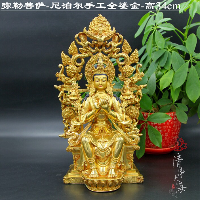 The Millver and other Kyaw Bodhisattva Strong Bover Buddha Future Buddha Nepal Red Copper full-time Kim Tibetan Buddhism Buddhist Secret Buddha 34