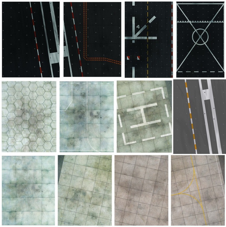 1/72 Scale 1/144 Airport Aircraft Carrier Platform Runway Helicopter Parking Lot Aircraft Model Scene Stickers