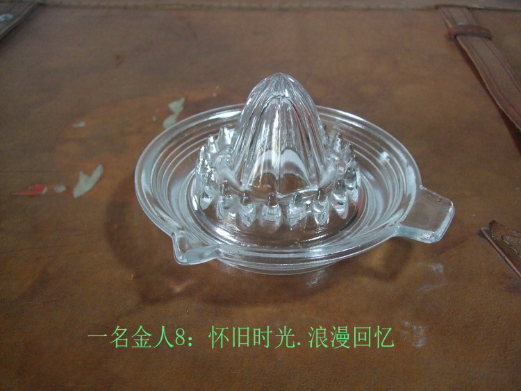 Old objects white glass orange crushers squeezer can be displayed using a collection as a prop decoration shop window