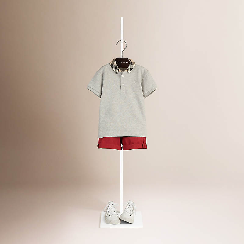Burberry博柏利 格纹领 Polo 衫 40091941
