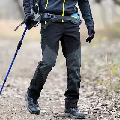 Schumiller new outdoor sports men's stormtrooper pants fleece soft shell pants Hiking mountaineering cycling morning practice windproof pants trousers