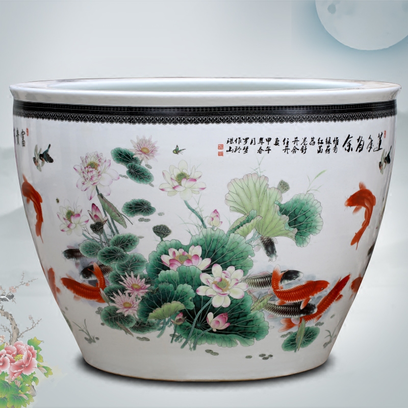 Jingdezhen ceramic aquarium well - off furnishing articles sitting room courtyard and landing the tortoise cylinder, a goldfish bowl