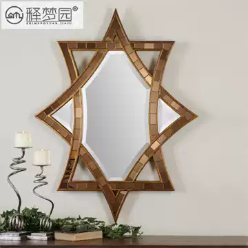 Zemengyuan export Boutique retro decorative mirror aisle corridor porch hall mirror bathroom mirror M1335