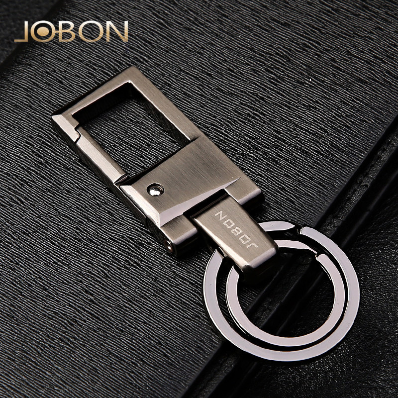 jobon zhongbang car key chain metal men and women double ring key chain pendant high-end creative personality gift