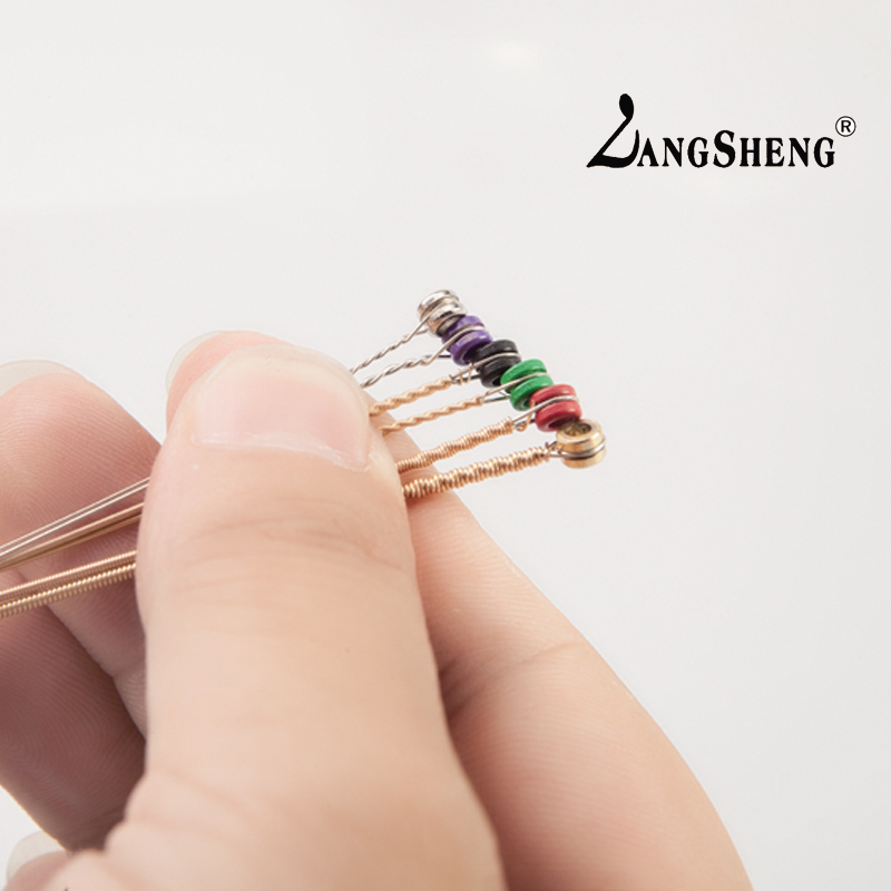 Langsheng folk guitar string guitar Wire sleeve string guitar special universal string color head Phosphorous copper