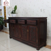 Gỗ gụ nội thất màu đen gỗ hồng mộc sideboard bộ đồ ăn rộng bên tủ trà tủ bên tủ gỗ