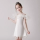 Hoa cô gái ăn mặc một vai con trắng đàn piano trang phục cô gái máy chủ sàn catwalk buổi tối ăn mặc 2018 mới đầm cho bé gái Váy trẻ em