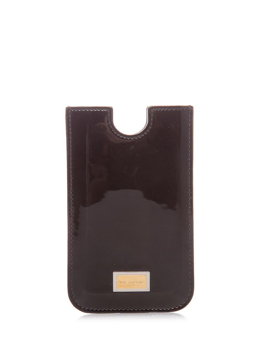 Dolce&Gabbana 黑色漆皮卡套