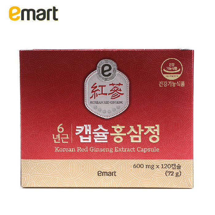 *EMART海外emart六年根红参软胶囊600mg*120粒六年生