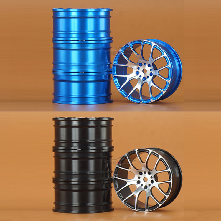 1 10 Model Flat Running Drift Racing Trailer HSP 94123 Cherry Blossom D5 Upgrade Metal Hub Tire Wheel Frame