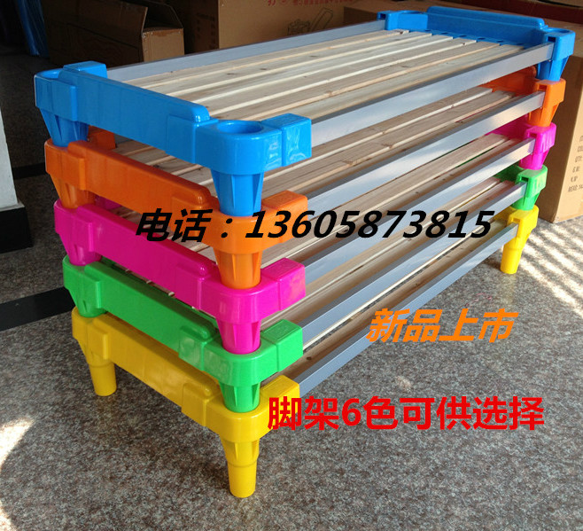 Kindergarten Sleeping Bed Plastic Wood Board Bed Folding Bed Kindergarten Afternoon Nap Lunch Break Special Children Small Bed Wood Bed