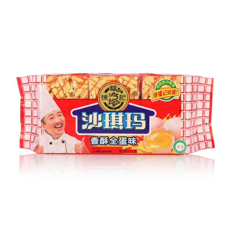 【苏宁易购】徐福记 蛋酥沙琪玛 311g/袋 蛋酥味
