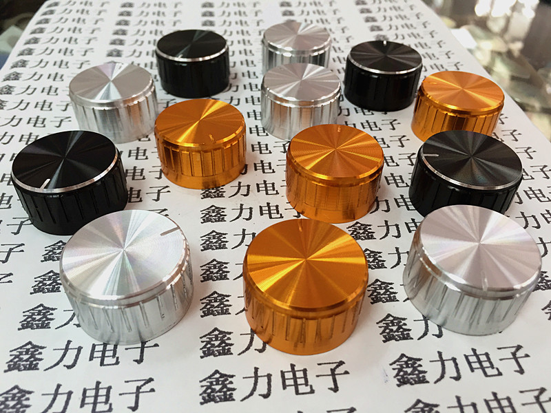 Aluminum alloy knob Black Silver gold volume knob Potentiometer knob 30*17