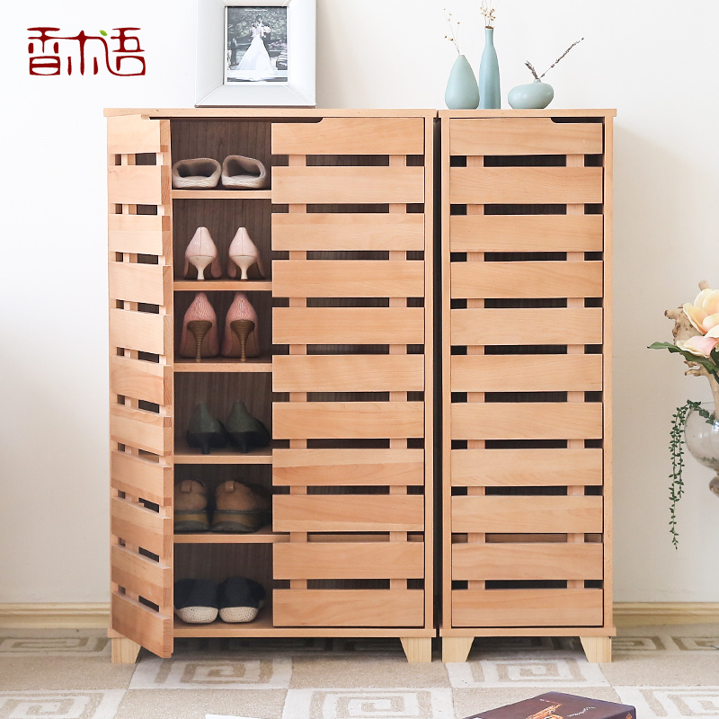 香木语日式现代大容量百叶柜