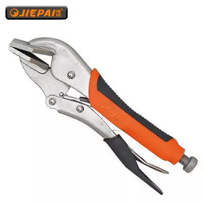 Jiepai plastic handle duck-billed flat-mouth flat-mouth large-force pliers flat-mouth folding large-force pliers welding large-force pliers