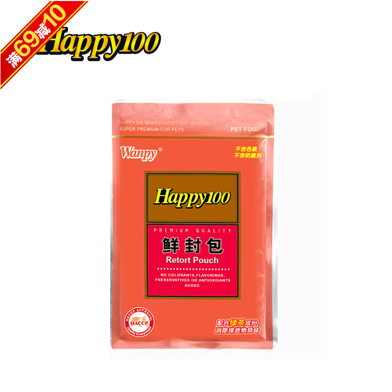 波奇网 宠物狗零食顽皮犬用鸡肉&奶酪鲜封包80g幼犬鲜封包狗湿粮