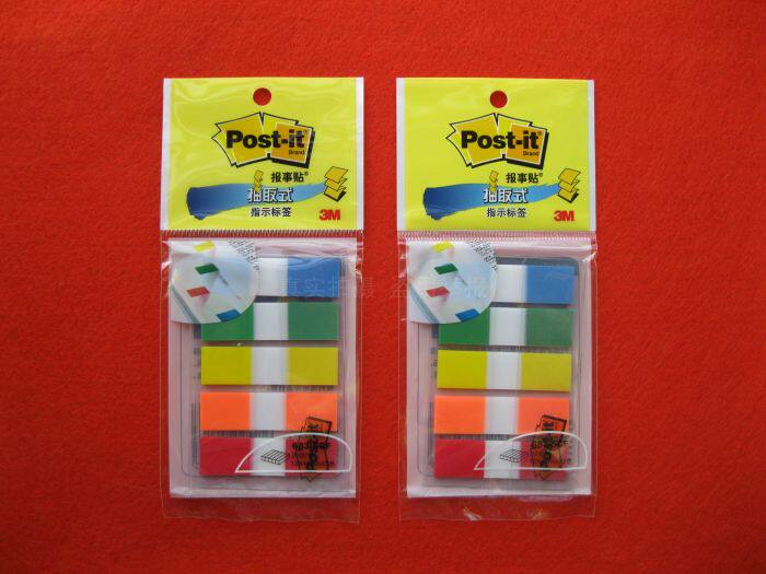 USA 3M 683-5CF News post Five Colors Transparent Instructions Label Stickers Labeling Focus Classification No Mark Residue-Taobao