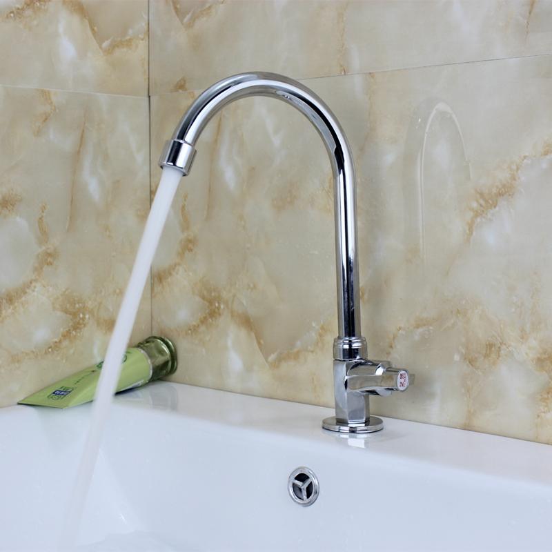 Kitchen wash basin single cold water faucet washbasin rotatable single cold water faucet washbasin laundry sink single warm faucet