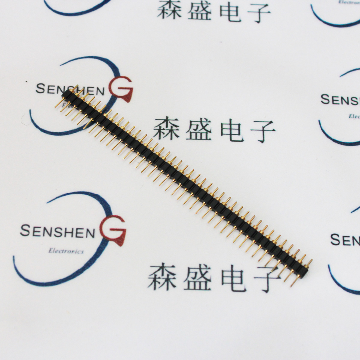 Delicate Gilded Single Row Round Hole Row Pin Straight Footed Pitch 2 54MM 1*40PIN Single Row Round Row Pin