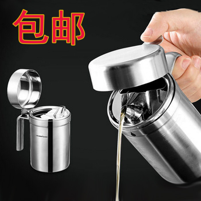 German 304 stainless steel oil jug anti-leak bottle soy sauce jug controllable kitchen supplies sauce bottle