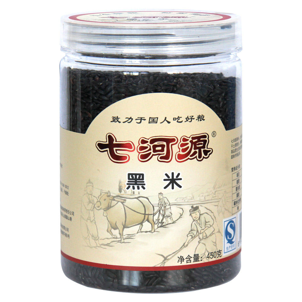 【天猫超市】七河源 黑米 450g/罐 五谷杂粮 无染色 颗粒饱满