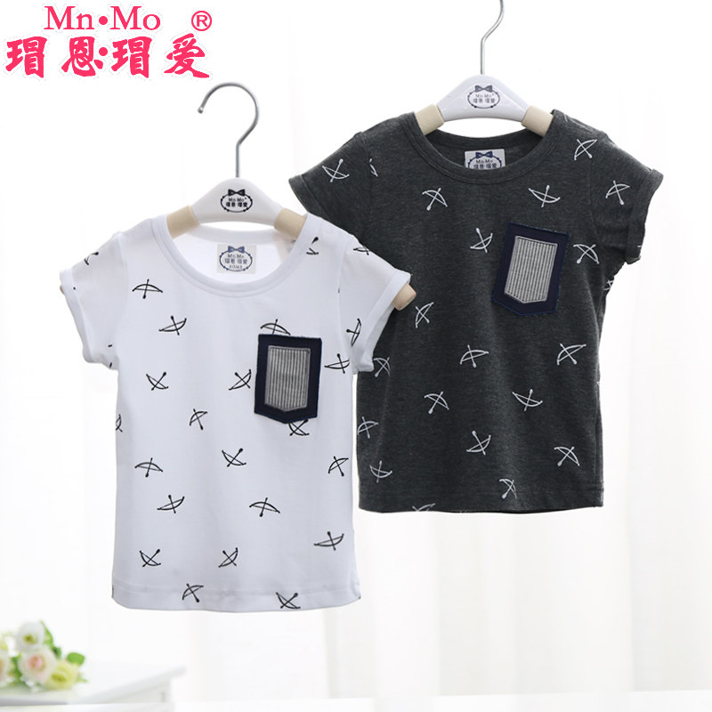 瑁恩瑁爱婴幼儿夏装男童装男宝宝短袖T恤夏季0-1-2-3岁上衣体恤衫