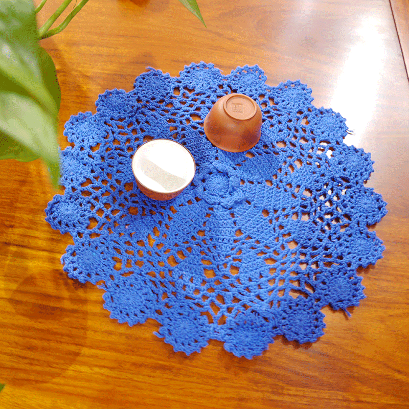 I love my home pure handmade hook cotton lace hollowed-out European style dining cushion decorative cushion shooting props 28-30