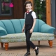 Bộ vest nam vest hoa phù hợp với chàng trai cậu bé chủ nhà cho trẻ em - Váy trẻ em