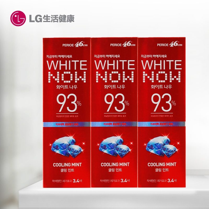 【宋仲基代言】韩国进口正品倍瑞傲即刻美白清爽薄荷牙膏套装300g