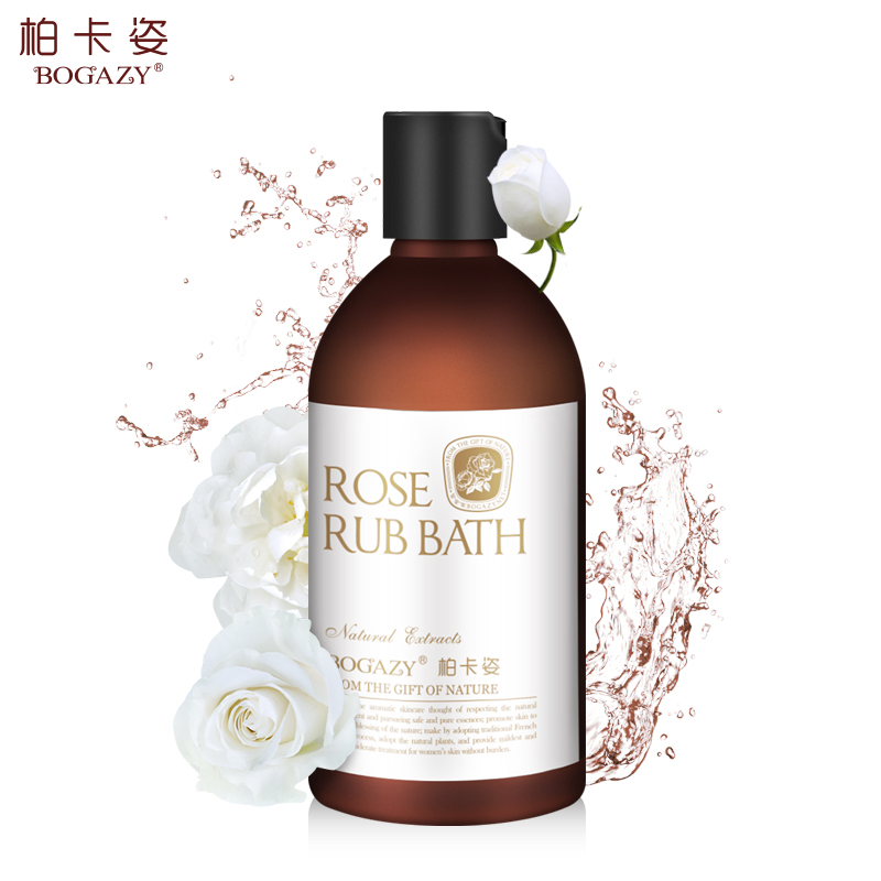 柏卡姿玫瑰搓泥浴宝250ml 全身清洁去角质去死皮沐浴露