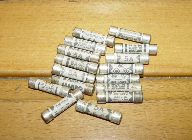 Bussmann BS1362 Ceramic Silver Plated Insurance Pipe Fuse 5A 13A